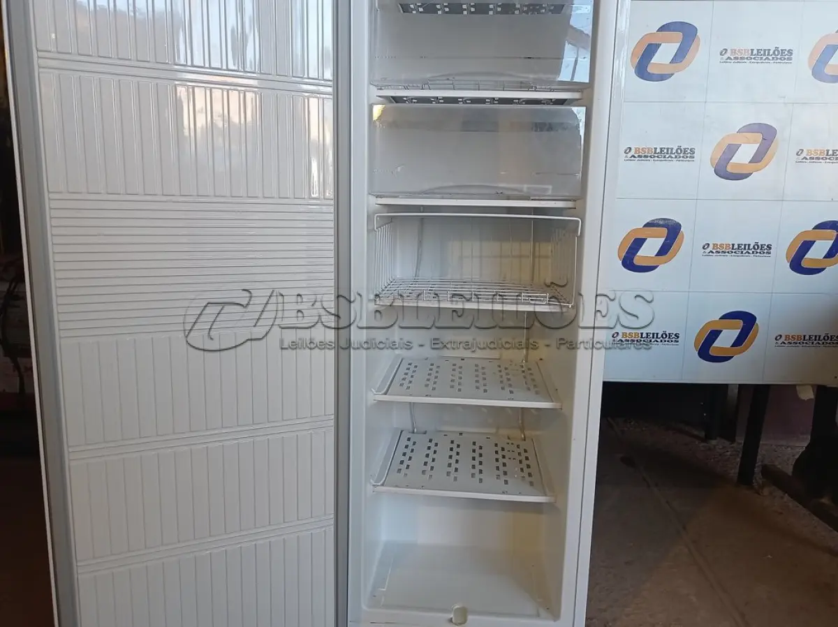 LOTE 015 - 01 FREEZER VERTICAL MARCA ELECTROLUX 127V. (NO ESTADO EM QUE SE ENCONTRA. SUJEITO A AVARIAS OCULTAS/VISÍVEIS.) AV9318G
