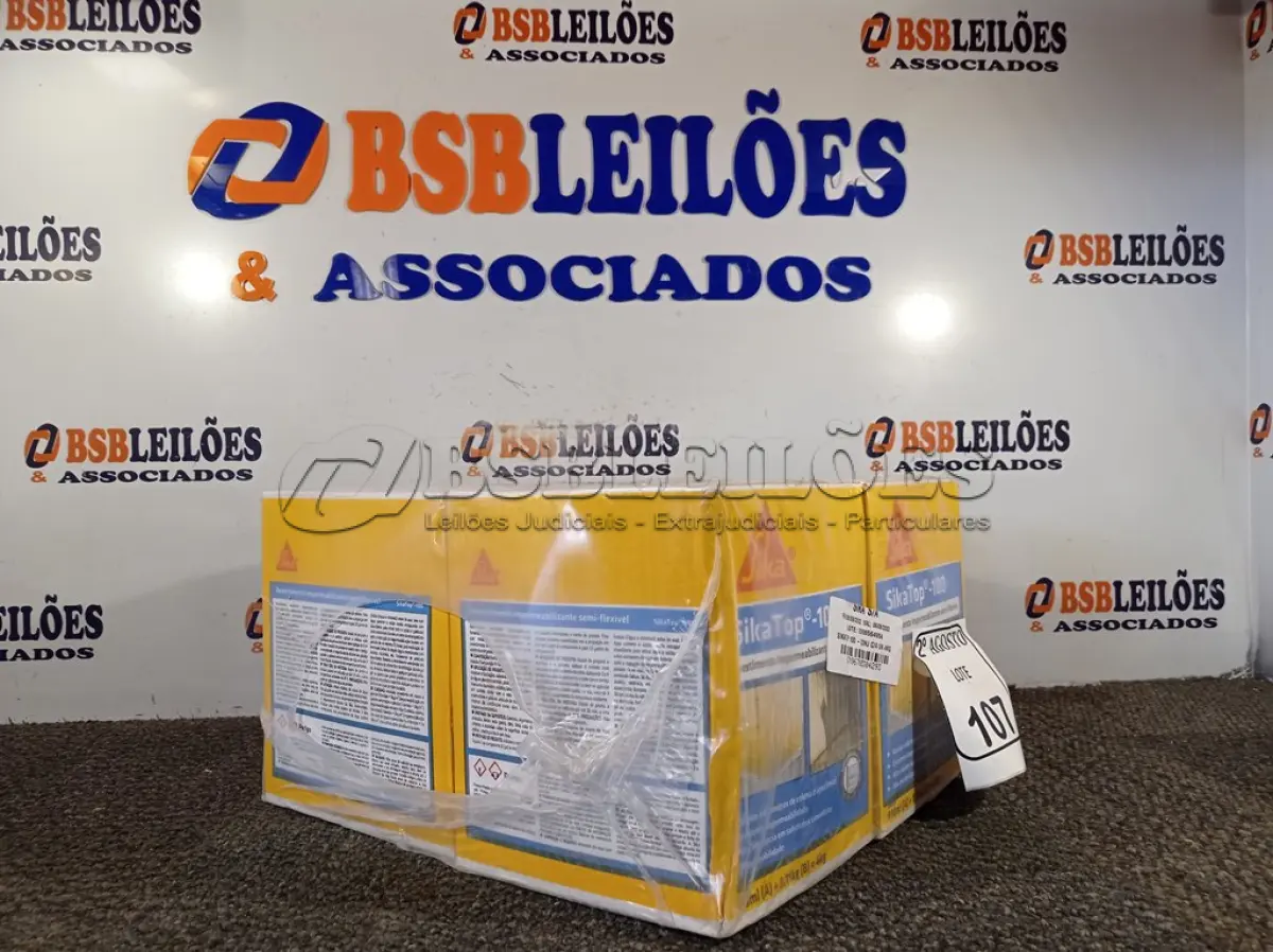 LOTE 107 - 04 CAIXAS SIKATOP-100 REVESTIMENTO IMPERMEABILIZANTE SEMI-FLEXIVEL DE 4KG CADA. (NO ESTADO) ATENÇÃO! FAZER A VISITAÇÃO ANTES DE ARREMATAR, NÃO SABEMOS SE FUNCIONA. LEILÃO NÃO TEM GARANTIA E NEM DEVOLUÇÃO, SUJEITO A POSSÍVEIS AVARIAS VISÍVEIS/OCULTAS E/OU AUSÊNCIA DE COMPONENTES.