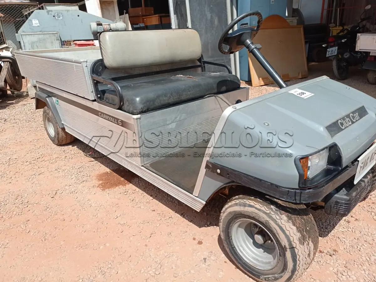 LOTE 338 - 01 CARRINHO DE GOLFE CLUB CAR CARRYALL 6 (NO ESTADO) (GOLF CART) (WITHOUT KEYS) (NO ESTADO EM QUE SE ENCONTRA. SUJEITO A AVARIAS OCULTAS/VISÍVEIS.) AV9414C