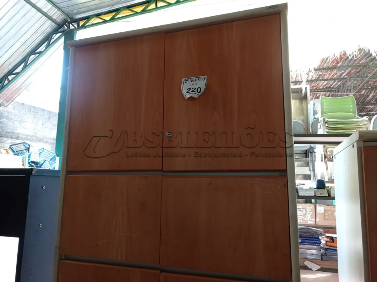 LOTE 220 - 01 ARMÁRIO ALTO COM 08 GAVETAS 02 PORTAS PARA PASTAS SUSPENSAS. (NO ESTADO) ATENÇÃO! FAZER A VISITAÇÃO ANTES DE ARREMATAR, NÃO SABEMOS SE FUNCIONA. LEILÃO NÃO TEM GARANTIA E NEM DEVOLUÇÃO, SUJEITO A POSSÍVEIS AVARIAS VISÍVEIS/OCULTAS E/OU AUSÊNCIA DE COMPONENTES.