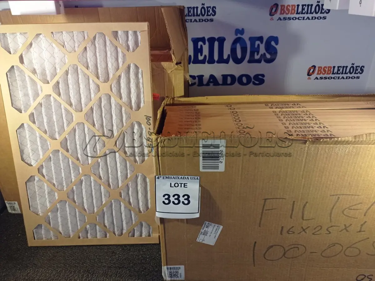 LOTE 333 - 02 CAIXAS COM 24 UNIDADES DE FILTRO PARA AR-CONDICIONADO (NO ESTADO) (NO ESTADO EM QUE SE ENCONTRA. SUJEITO A AVARIAS OCULTAS/VISÍVEIS.)  0000018, 20X22X1 6GKL9