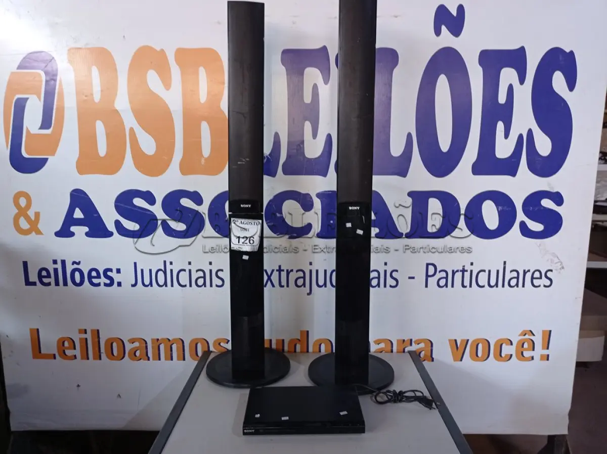 LOTE 126 - 02 CAIXAS DE SOM TIPO TORRE DA MARCA SONY E 01 APARELHO DE DVD DA MARCA SONY. (NO ESTADO) ATENÇÃO! FAZER A VISITAÇÃO ANTES DE ARREMATAR, NÃO SABEMOS SE FUNCIONA. LEILÃO NÃO TEM GARANTIA E NEM DEVOLUÇÃO, SUJEITO A POSSÍVEIS AVARIAS VISÍVEIS/OCULTAS E/OU AUSÊNCIA DE COMPONENTES.