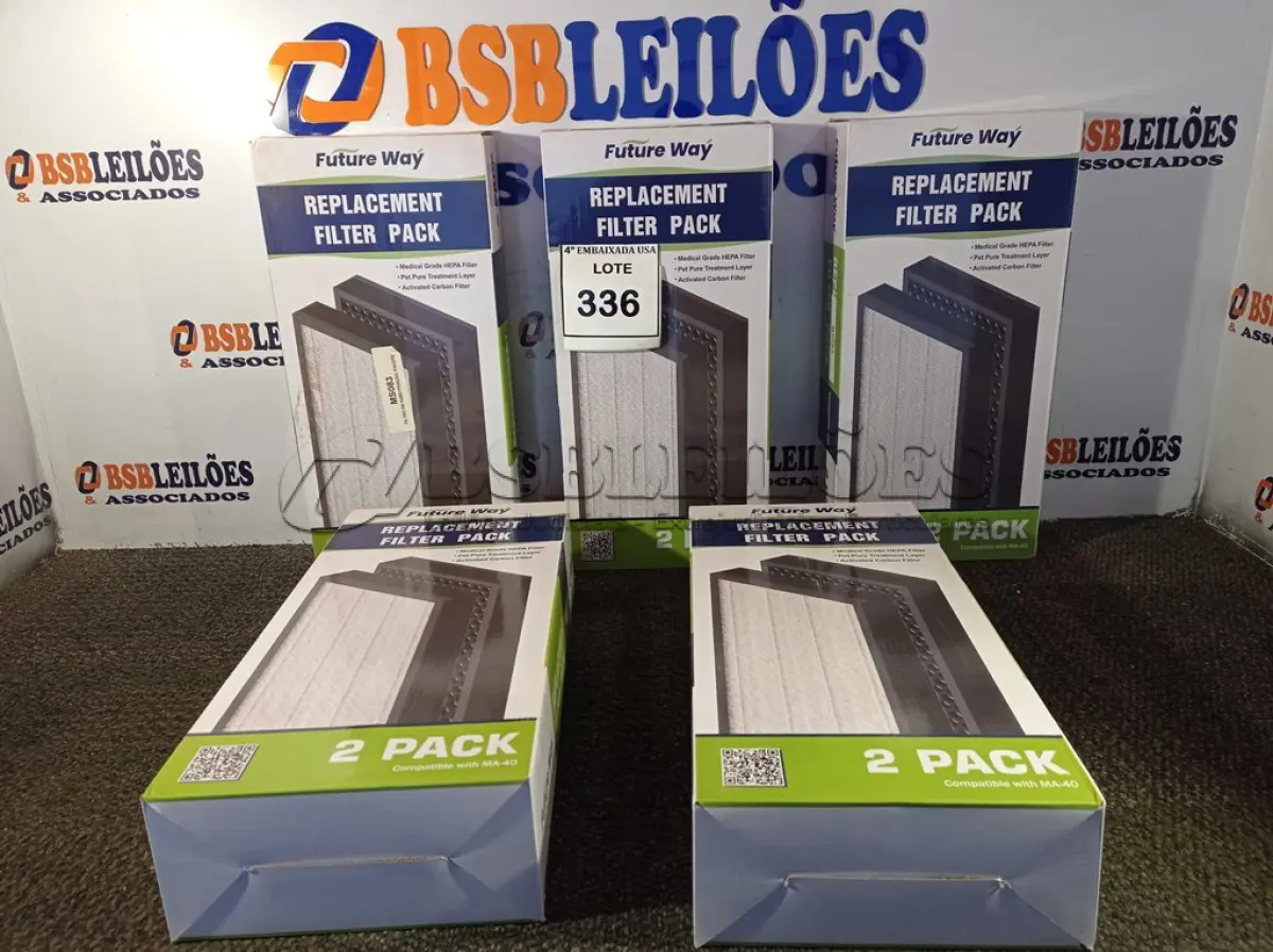 LOTE 336 - 05 CAIXAS COM 02 FILTROS CADA PARA AR-CONDICIONADO COMPATIBLE WITH MA-40 (FILTERS 2 PACKS). (NO ESTADO EM QUE SE ENCONTRA. SUJEITO A AVARIAS OCULTAS/VISÍVEIS.) 0000021