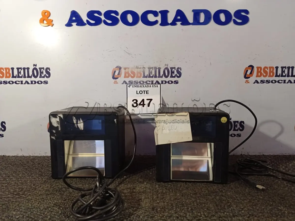 LOTE 347 - 02 SCANNERS DE LEITURA DIGITAL USB. (OPTICAL DIGITAL SCANNER). (NO ESTADO EM QUE SE ENCONTRA. SUJEITO A AVARIAS OCULTAS/VISÍVEIS.) AV9725V, AV9705F