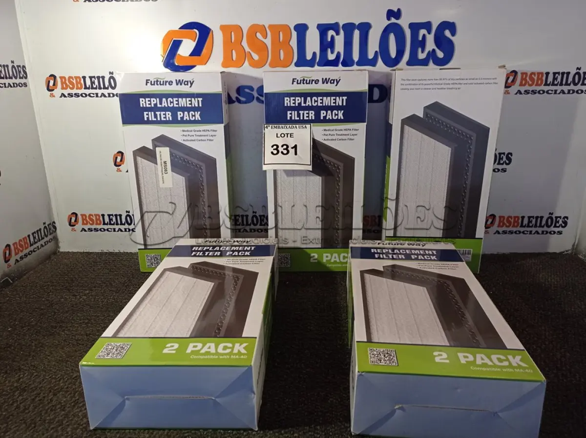 LOTE 331 - 05 CAIXAS COM 02 FILTROS CADA PARA AR-CONDICIONADO COMPATIBLE WITH MA-40. (FILTERS 2 PACKS (NO ESTADO EM QUE SE ENCONTRA. SUJEITO A AVARIAS OCULTAS/VISÍVEIS.) 0000021