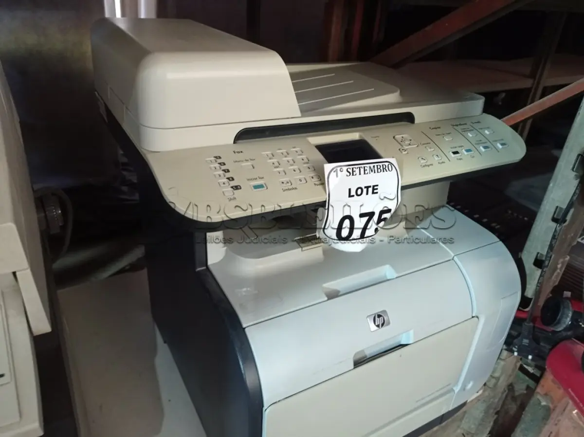 LOTE 075 - 01 IMPRESSORA MULTIFUNCIONAL COLORIDA MARCA HP MODELO CM2320NF. (NO ESTADO) ATENÇÃO! FAZER A VISITAÇÃO ANTES DE ARREMATAR, NÃO SABEMOS SE FUNCIONA. LEILÃO NÃO TEM GARANTIA E NEM DEVOLUÇÃO, SUJEITO A POSSÍVEIS AVARIAS VISÍVEIS/OCULTAS E/OU AUSÊNCIA DE COMPONENTES.
