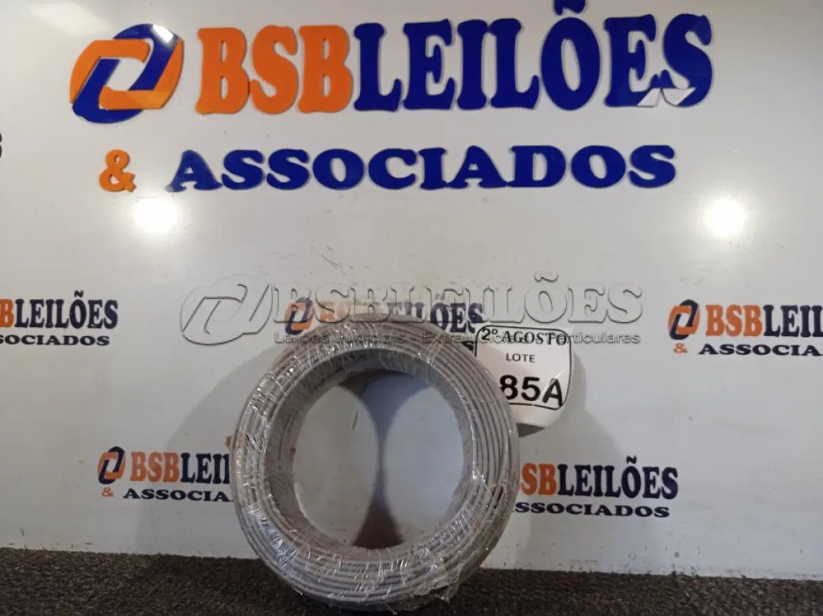 LOTE 085 - 01 ROLO DE FIO FLEXÍVEL 1X4,00MM NA COR CINZA. (NO ESTADO) ATENÇÃO! FAZER A VISITAÇÃO ANTES DE ARREMATAR, NÃO SABEMOS SE FUNCIONA. LEILÃO NÃO TEM GARANTIA E NEM DEVOLUÇÃO, SUJEITO A POSSÍVEIS AVARIAS VISÍVEIS/OCULTAS E/OU AUSÊNCIA DE COMPONENTES.