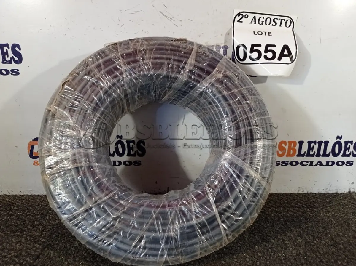 LOTE 055 - 01 ROLO DE FIO FLEXÍVEL 1X10,00MM NA COR PRETA. (NO ESTADO) ATENÇÃO! FAZER A VISITAÇÃO ANTES DE ARREMATAR, NÃO SABEMOS SE FUNCIONA. LEILÃO NÃO TEM GARANTIA E NEM DEVOLUÇÃO, SUJEITO A POSSÍVEIS AVARIAS VISÍVEIS/OCULTAS E/OU AUSÊNCIA DE COMPONENTES.