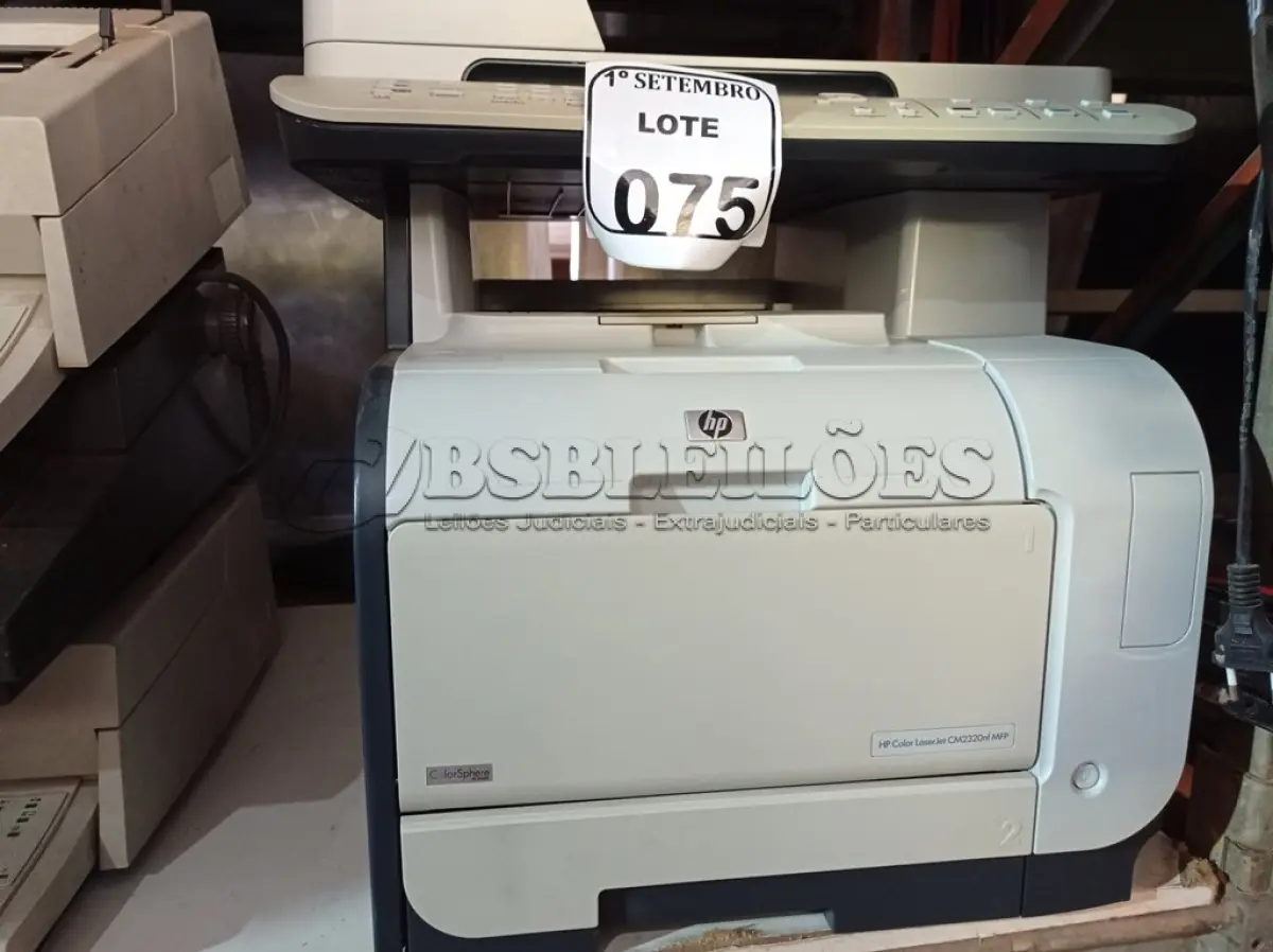 LOTE 075 - 01 IMPRESSORA MULTIFUNCIONAL COLORIDA MARCA HP MODELO CM2320NF. (NO ESTADO) ATENÇÃO! FAZER A VISITAÇÃO ANTES DE ARREMATAR, NÃO SABEMOS SE FUNCIONA. LEILÃO NÃO TEM GARANTIA E NEM DEVOLUÇÃO, SUJEITO A POSSÍVEIS AVARIAS VISÍVEIS/OCULTAS E/OU AUSÊNCIA DE COMPONENTES.