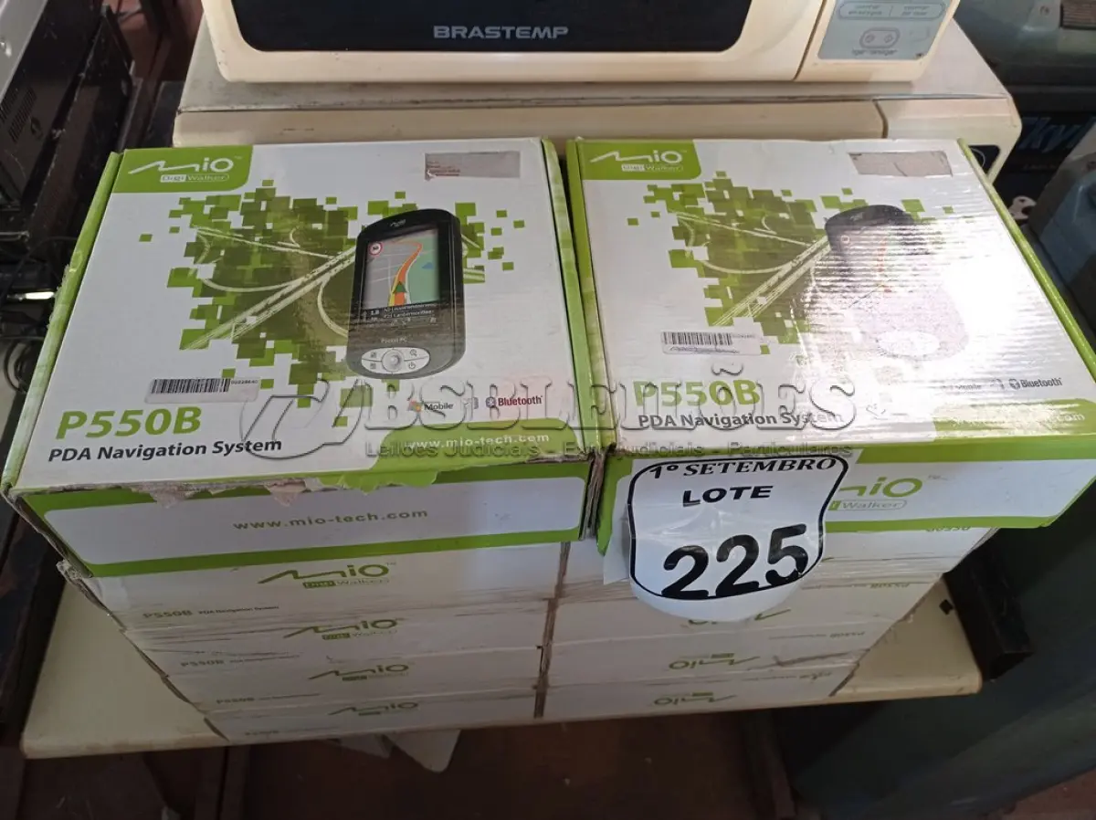 LOTE 225 - 10 POCKET PC GPS P550B. (NO ESTADO) ATENÇÃO! FAZER A VISITAÇÃO ANTES DE ARREMATAR, NÃO SABEMOS SE FUNCIONA. LEILÃO NÃO TEM GARANTIA E NEM DEVOLUÇÃO, SUJEITO A POSSÍVEIS AVARIAS VISÍVEIS/OCULTAS E/OU AUSÊNCIA DE COMPONENTES.