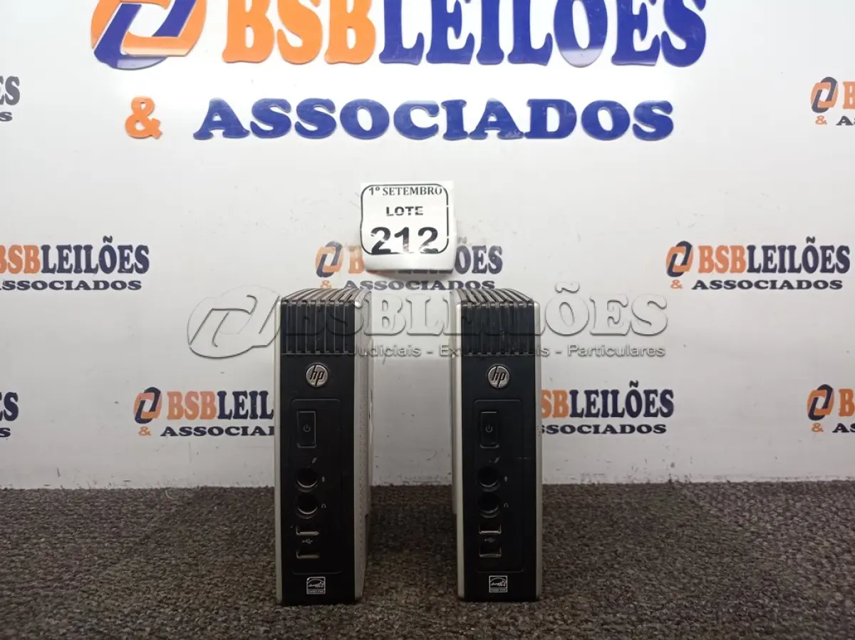 LOTE 212 - 02 MINI CPUS HP. (NO ESTADO) ATENÇÃO! FAZER A VISITAÇÃO ANTES DE ARREMATAR, NÃO SABEMOS SE FUNCIONA. LEILÃO NÃO TEM GARANTIA E NEM DEVOLUÇÃO, SUJEITO A POSSÍVEIS AVARIAS VISÍVEIS/OCULTAS E/OU AUSÊNCIA DE COMPONENTES.