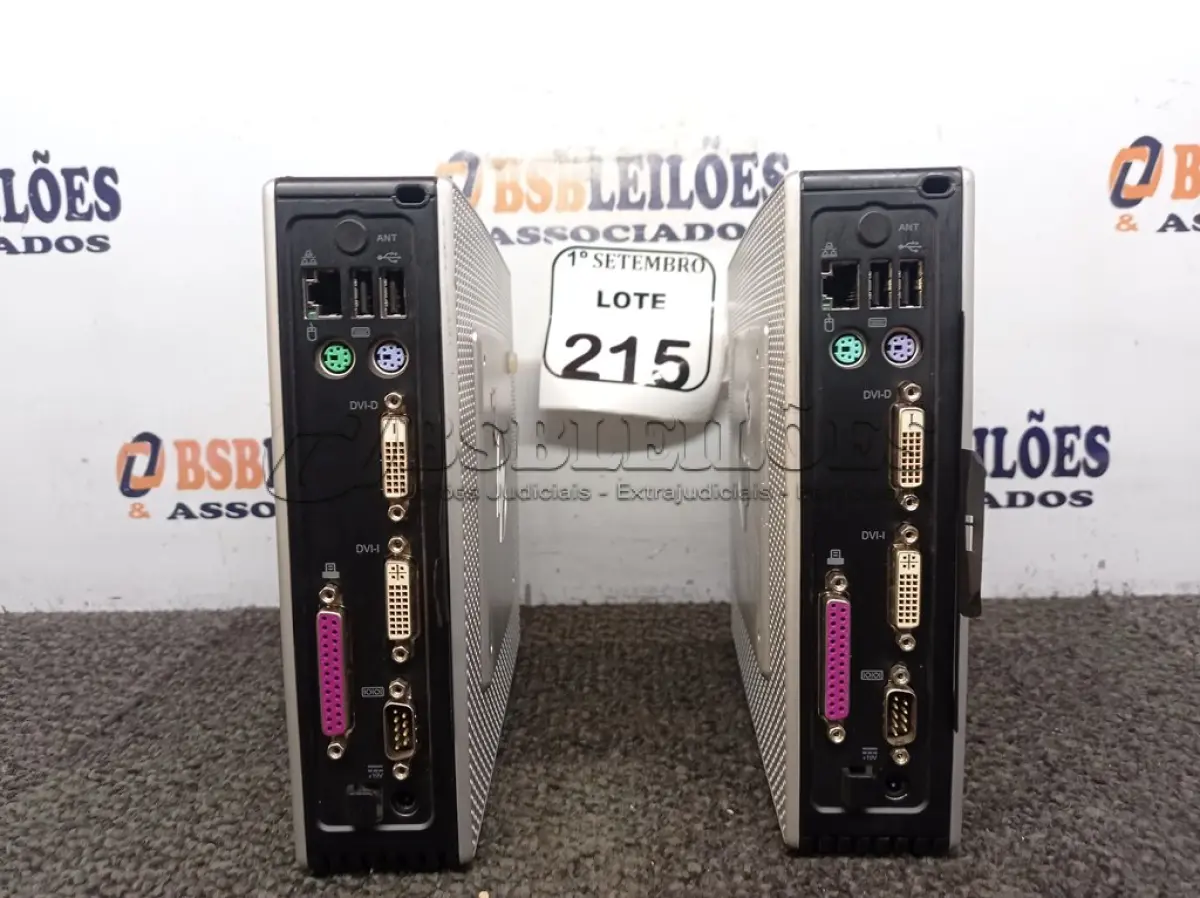 LOTE 215 - 02 MINI CPUS HP. (NO ESTADO) ATENÇÃO! FAZER A VISITAÇÃO ANTES DE ARREMATAR, NÃO SABEMOS SE FUNCIONA. LEILÃO NÃO TEM GARANTIA E NEM DEVOLUÇÃO, SUJEITO A POSSÍVEIS AVARIAS VISÍVEIS/OCULTAS E/OU AUSÊNCIA DE COMPONENTES.