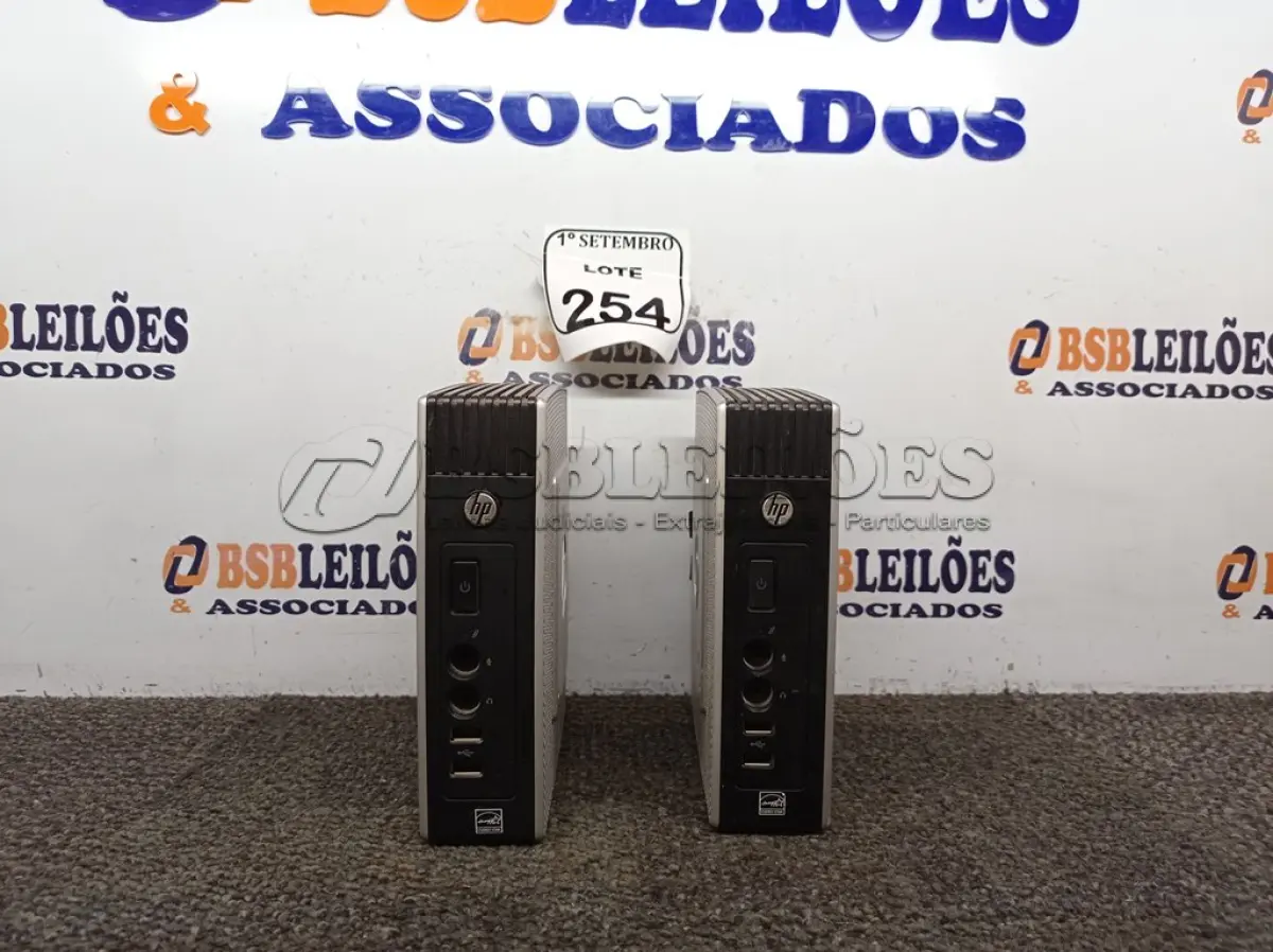 LOTE 254 - 02 MINI CPUS HP. (NO ESTADO) ATENÇÃO! FAZER A VISITAÇÃO ANTES DE ARREMATAR, NÃO SABEMOS SE FUNCIONA. LEILÃO NÃO TEM GARANTIA E NEM DEVOLUÇÃO, SUJEITO A POSSÍVEIS AVARIAS VISÍVEIS/OCULTAS E/OU AUSÊNCIA DE COMPONENTES.