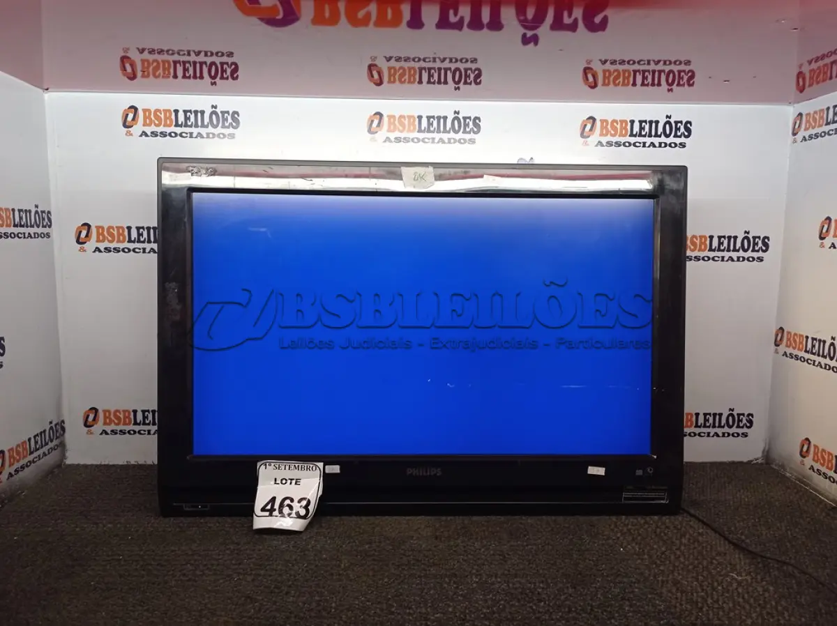 LOTE 463 - 01 TV MARCA PHILIPS. (NO ESTADO) ATENÇÃO! FAZER A VISITAÇÃO ANTES DE ARREMATAR, NÃO SABEMOS SE FUNCIONA. LEILÃO NÃO TEM GARANTIA E NEM DEVOLUÇÃO, SUJEITO A POSSÍVEIS AVARIAS VISÍVEIS/OCULTAS E/OU AUSÊNCIA DE COMPONENTES.