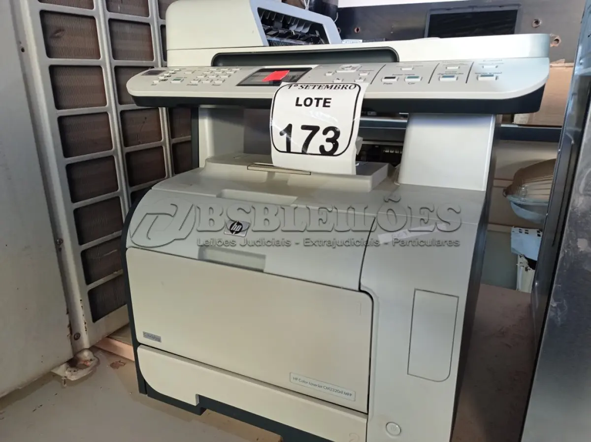 LOTE 173 - 01 IMPRESSORA MULTIFUNCIONAL COLORIDA MARCA HP MODELO CM2320NF. (NO ESTADO) ATENÇÃO! FAZER A VISITAÇÃO ANTES DE ARREMATAR, NÃO SABEMOS SE FUNCIONA. LEILÃO NÃO TEM GARANTIA E NEM DEVOLUÇÃO, SUJEITO A POSSÍVEIS AVARIAS VISÍVEIS/OCULTAS E/OU AUSÊNCIA DE COMPONENTES.