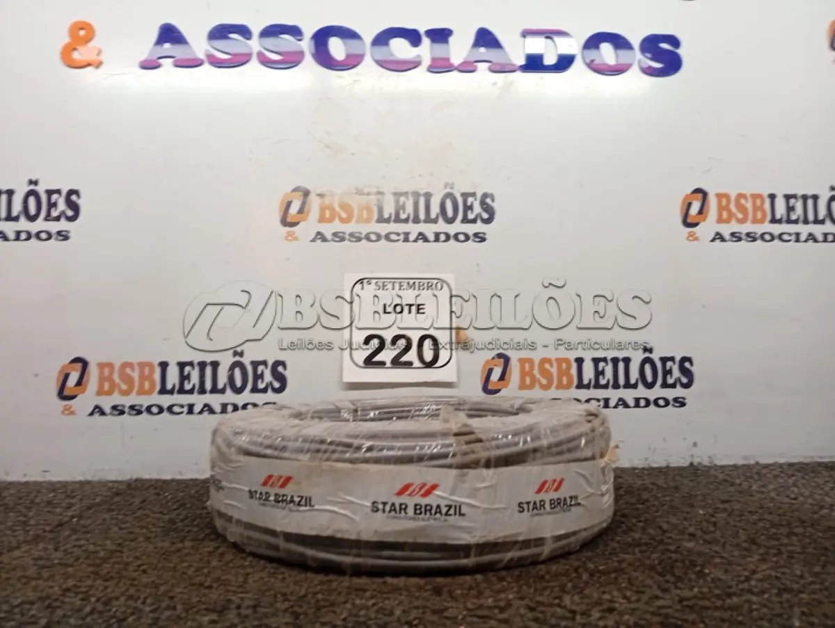 LOTE 220 - 01 ROLO DE CABO DE FIO FLEXÍVEL 1×4,00MM NA COR CINZA. (NO ESTADO) ATENÇÃO! FAZER A VISITAÇÃO ANTES DE ARREMATAR, NÃO SABEMOS SE FUNCIONA. LEILÃO NÃO TEM GARANTIA E NEM DEVOLUÇÃO, SUJEITO A POSSÍVEIS AVARIAS VISÍVEIS/OCULTAS E/OU AUSÊNCIA DE COMPONENTES.