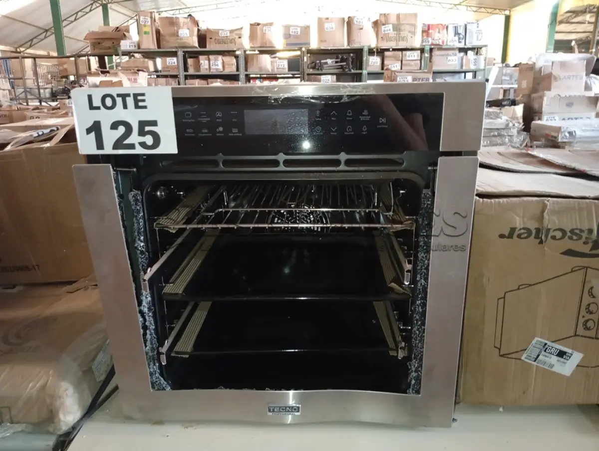 LOTE 125 - 01 - FORNO ELÉTRICO DE EMBUTIR TECNO PROFESSIONAL 73L TO73EXDP - 220V -TO73EXDBP (NO ESTADO, NÃO SABEMOS SE FUNCIONA. LEILÃO NÃO TEM GARANTIA E NEM DEVOLUÇÃO, SUJEITO A POSSÍVEIS AVARIAS VISÍVEIS/OCULTAS E/OU AUSÊNCIA DE COMPONENTES)