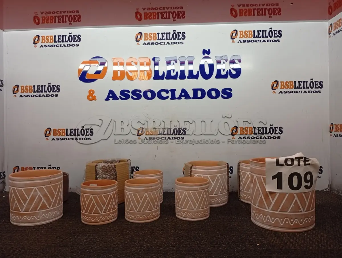 LOTE 109 - 10 – VASOS DE ARGILA (NO ESTADO, NÃO SABEMOS SE FUNCIONA. LEILÃO NÃO TEM GARANTIA E NEM DEVOLUÇÃO, SUJEITO A POSSÍVEIS AVARIAS VISÍVEIS/OCULTAS E/OU AUSÊNCIA DE COMPONENTES)