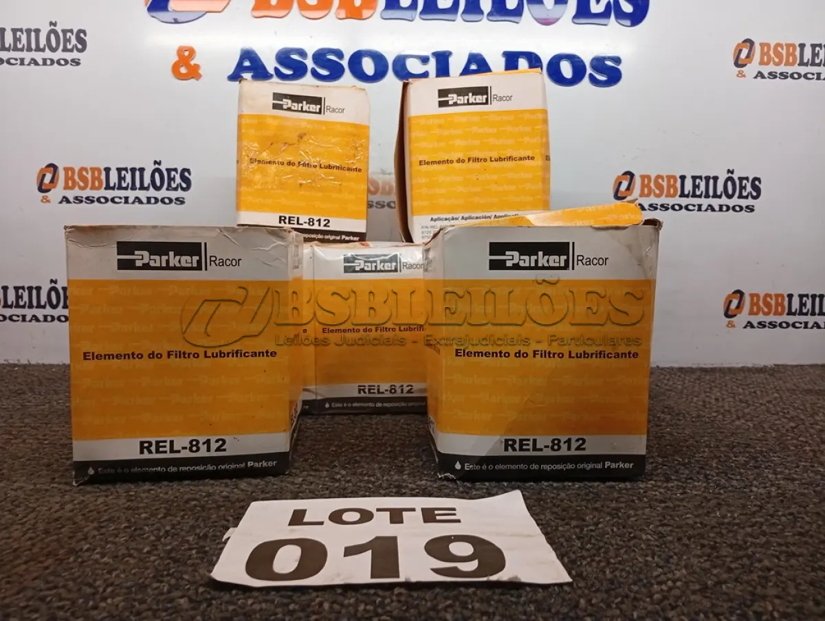 LOTE 019 - 10 - FILTROS DE ÓLEO LUBRIFICANTE PARKER REL812 (NO ESTADO, NÃO SABEMOS SE FUNCIONA. LEILÃO NÃO TEM GARANTIA E NEM DEVOLUÇÃO, SUJEITO A POSSÍVEIS AVARIAS VISÍVEIS/OCULTAS E/OU AUSÊNCIA DE COMPONENTES)