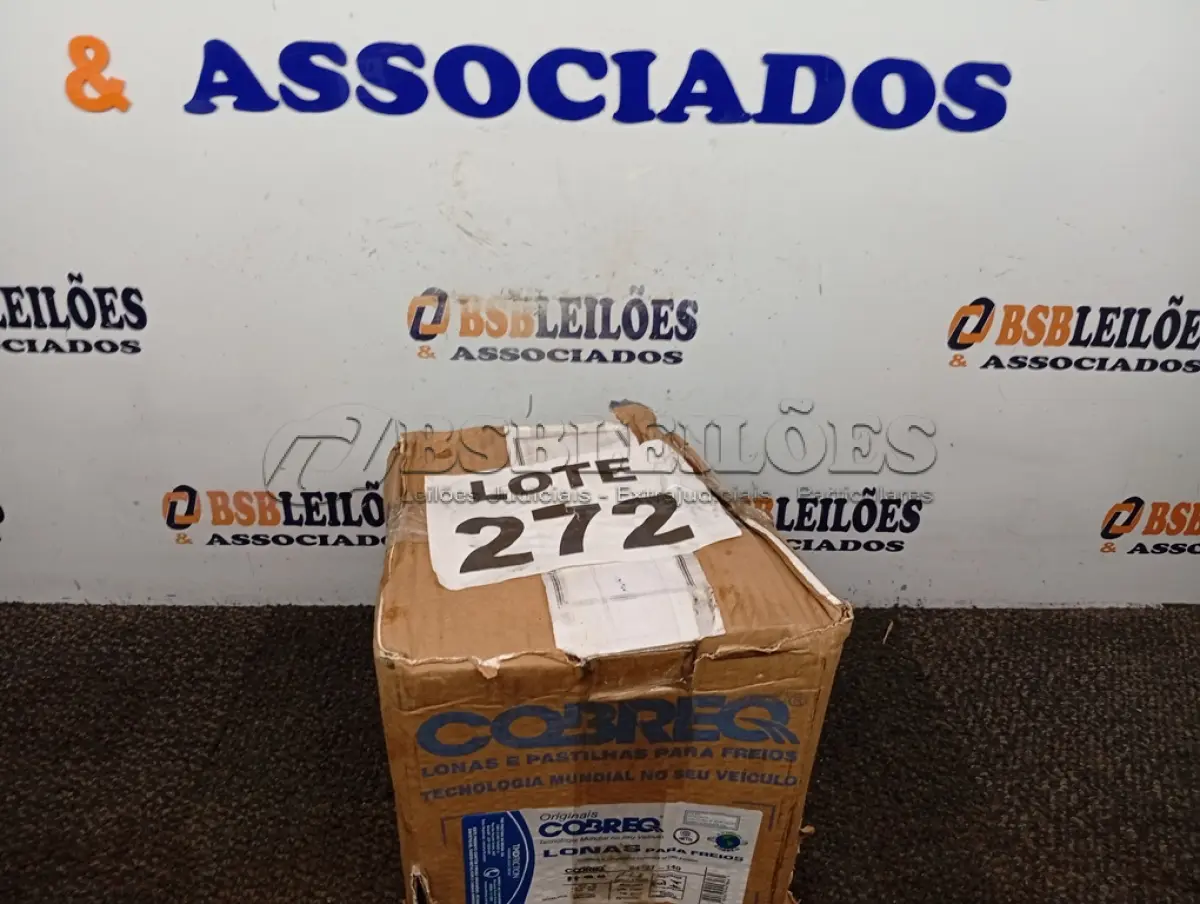 LOTE 272 - 01 - LONA DE FREIO - COBREQ - 0472T (NO ESTADO, NÃO SABEMOS SE FUNCIONA. LEILÃO NÃO TEM GARANTIA E NEM DEVOLUÇÃO, SUJEITO A POSSÍVEIS AVARIAS VISÍVEIS/OCULTAS E/OU AUSÊNCIA DE COMPONENTES)