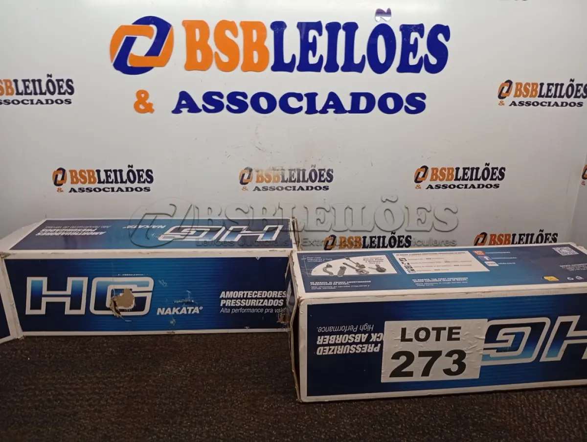 LOTE 273 - 02 - AMORTECEDORES DIANTEIRO PRESSURIZADO - NAKATA - HG 41006 (NO ESTADO, NÃO SABEMOS SE FUNCIONA. LEILÃO NÃO TEM GARANTIA E NEM DEVOLUÇÃO, SUJEITO A POSSÍVEIS AVARIAS VISÍVEIS/OCULTAS E/OU AUSÊNCIA DE COMPONENTES)