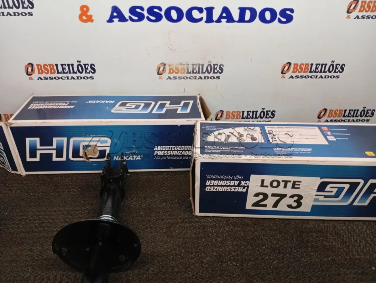 LOTE 273 - 02 - AMORTECEDORES DIANTEIRO PRESSURIZADO - NAKATA - HG 41006 (NO ESTADO, NÃO SABEMOS SE FUNCIONA. LEILÃO NÃO TEM GARANTIA E NEM DEVOLUÇÃO, SUJEITO A POSSÍVEIS AVARIAS VISÍVEIS/OCULTAS E/OU AUSÊNCIA DE COMPONENTES)
