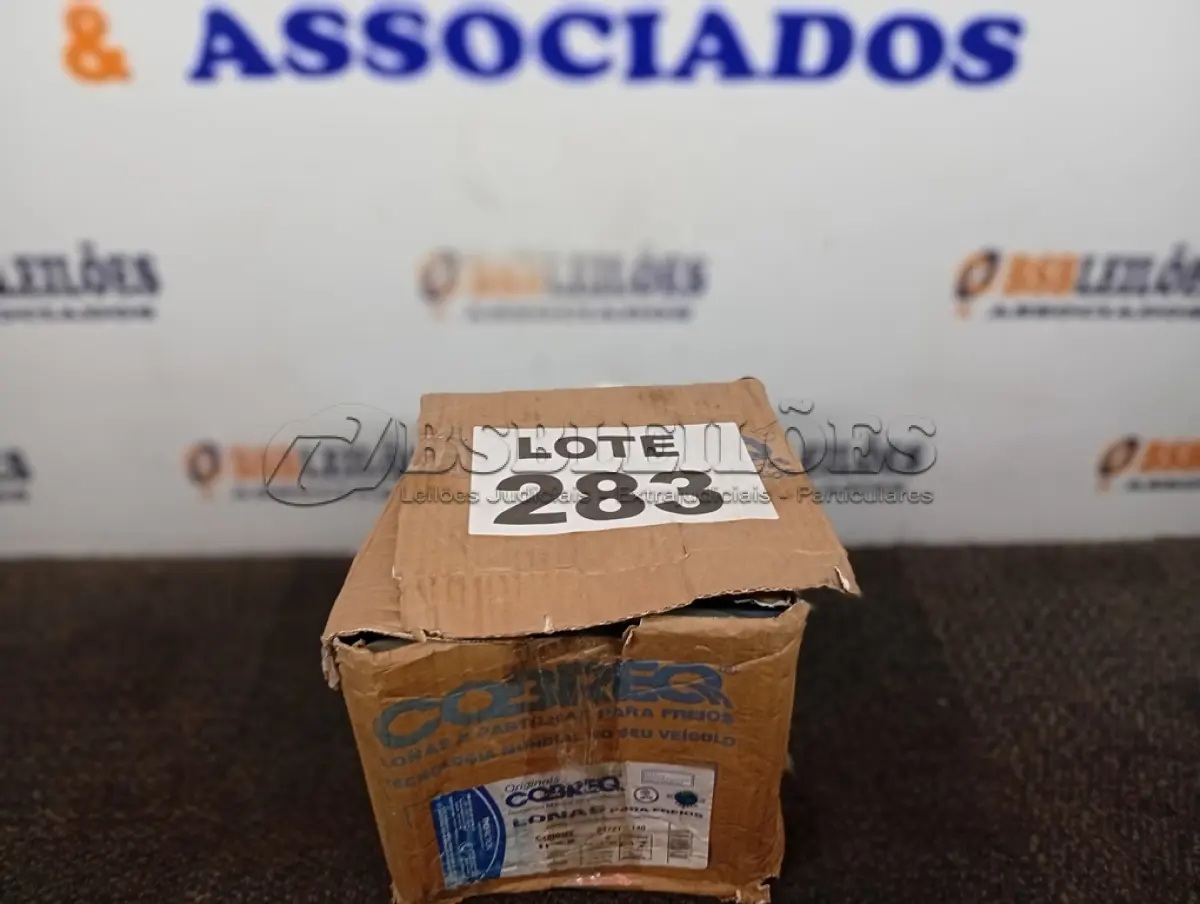 LOTE 283 - 01 - LONA DE FREIO - COBREQ - 0472T (NO ESTADO, NÃO SABEMOS SE FUNCIONA. LEILÃO NÃO TEM GARANTIA E NEM DEVOLUÇÃO, SUJEITO A POSSÍVEIS AVARIAS VISÍVEIS/OCULTAS E/OU AUSÊNCIA DE COMPONENTES)