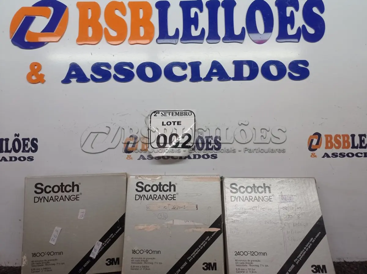 LOTE 002 - 05 FITAS PARA GRAVADOR DE ROLO. (NO ESTADO) ATENÇÃO! FAZER A VISITAÇÃO ANTES DE ARREMATAR, NÃO SABEMOS SE FUNCIONA. LEILÃO NÃO TEM GARANTIA E NEM DEVOLUÇÃO, SUJEITO A POSSÍVEIS AVARIAS VISÍVEIS/OCULTAS E/OU AUSÊNCIA DE COMPONENTES.