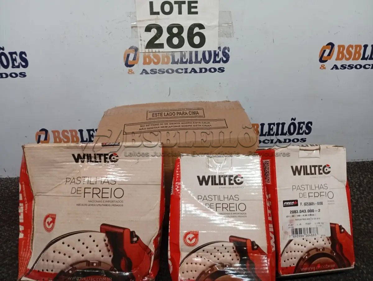 LOTE 286 - 04 – JOGO DE PASTILHAS AUTOMOTIVAS DIVERSOS (NO ESTADO, NÃO SABEMOS SE FUNCIONA. LEILÃO NÃO TEM GARANTIA E NEM DEVOLUÇÃO, SUJEITO A POSSÍVEIS AVARIAS VISÍVEIS/OCULTAS E/OU AUSÊNCIA DE COMPONENTES)