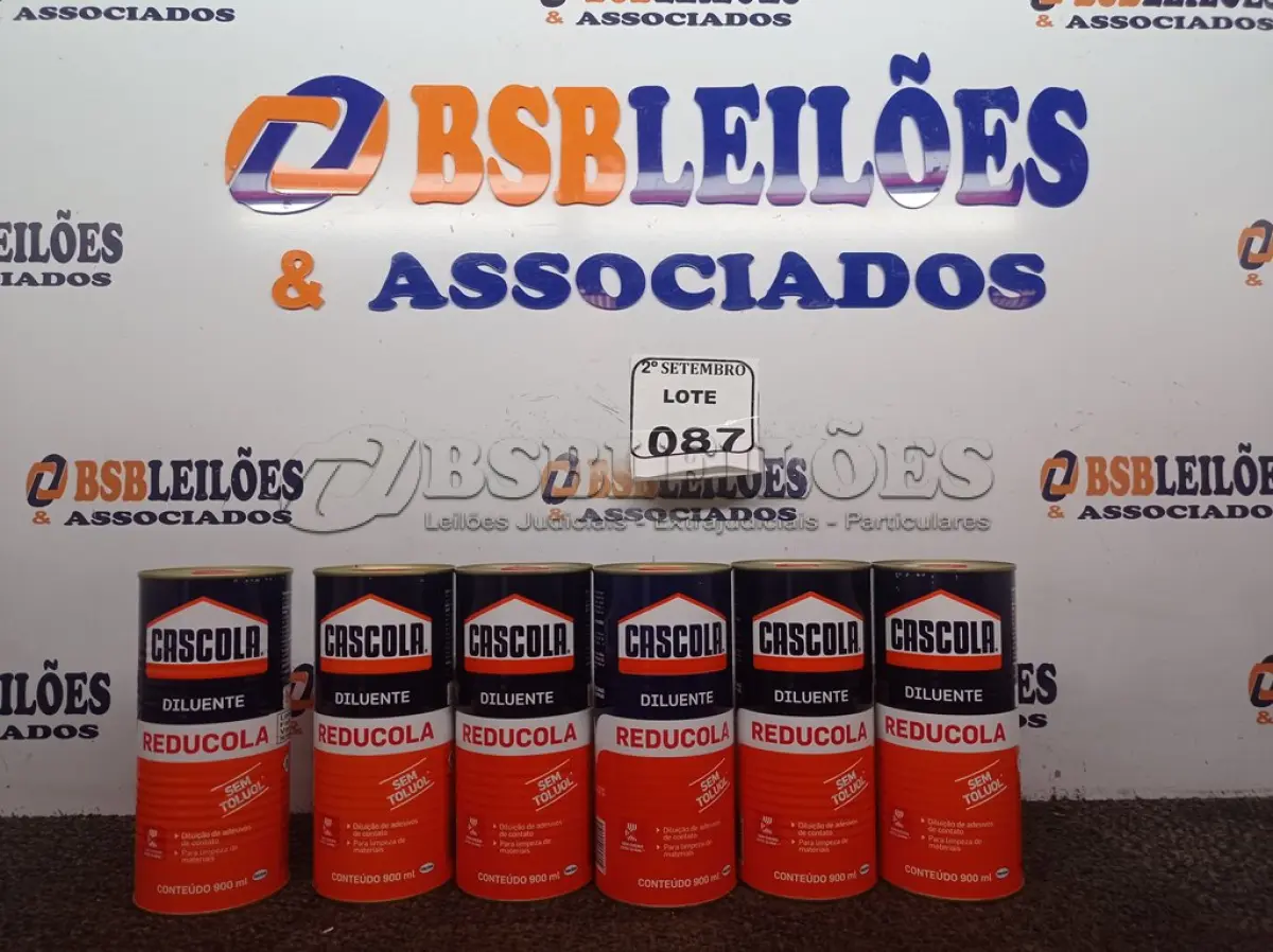 LOTE 087 - 06 DILUENTES MARCA CASCOLA. (NO ESTADO) ATENÇÃO! FAZER A VISITAÇÃO ANTES DE ARREMATAR, NÃO SABEMOS SE FUNCIONA. LEILÃO NÃO TEM GARANTIA E NEM DEVOLUÇÃO, SUJEITO A POSSÍVEIS AVARIAS VISÍVEIS/OCULTAS E/OU AUSÊNCIA DE COMPONENTES.