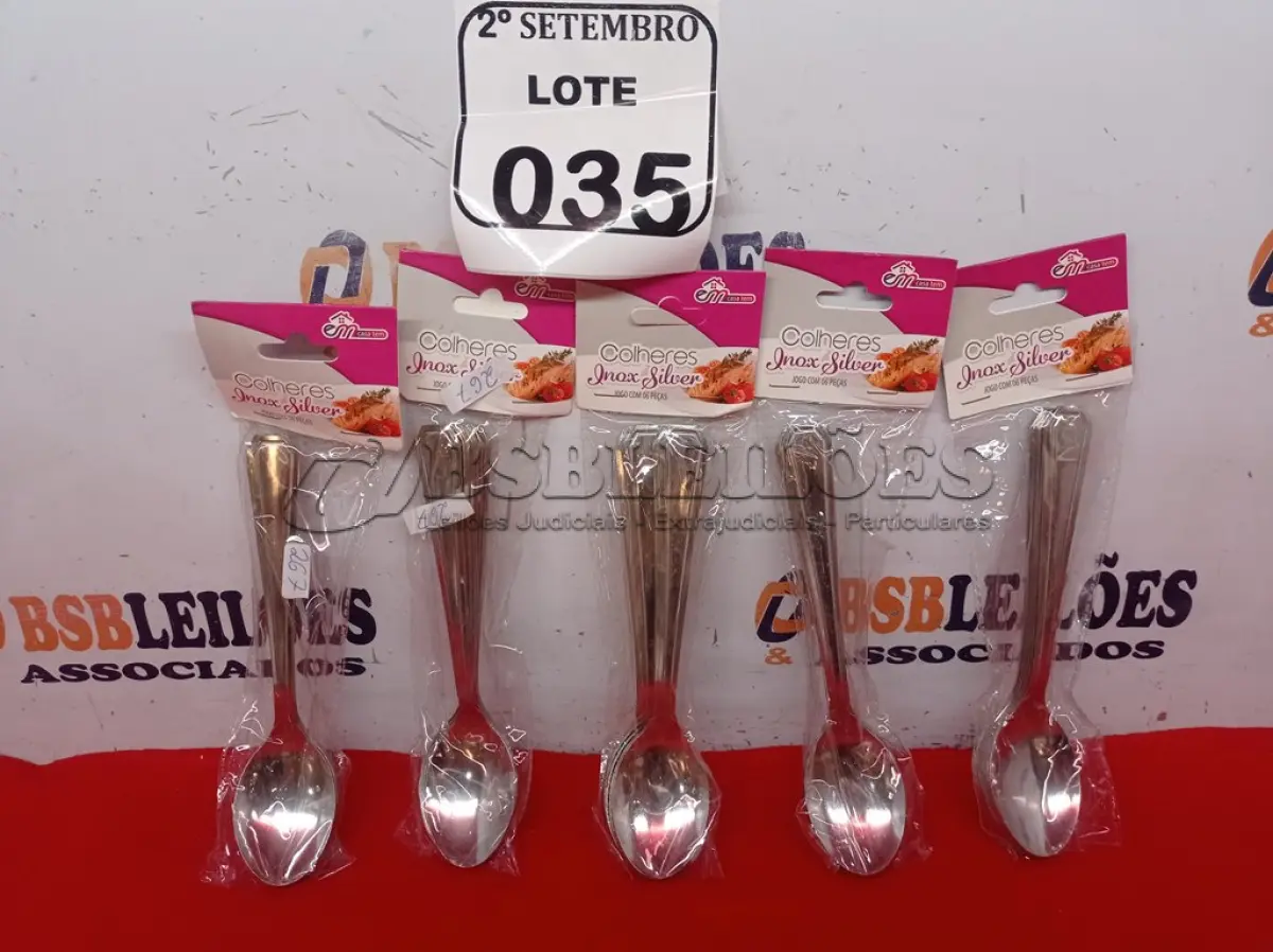 LOTE 035 - 05 KITS DE COLHERES COM 06 PEÇAS CADA. (NO ESTADO) ATENÇÃO! FAZER A VISITAÇÃO ANTES DE ARREMATAR, NÃO SABEMOS SE FUNCIONA. LEILÃO NÃO TEM GARANTIA E NEM DEVOLUÇÃO, SUJEITO A POSSÍVEIS AVARIAS VISÍVEIS/OCULTAS E/OU AUSÊNCIA DE COMPONENTES.