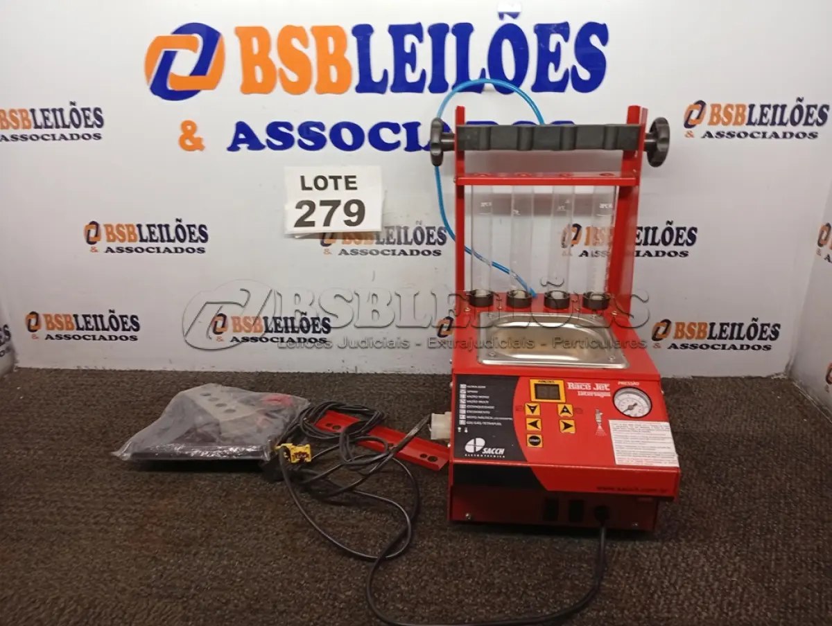 LOTE 279 - 01 - MÁQUINA LIMPEZA DE BICOS INJETORES RACE JET INTERLAGOS (NO ESTADO, NÃO SABEMOS SE FUNCIONA. LEILÃO NÃO TEM GARANTIA E NEM DEVOLUÇÃO, SUJEITO A POSSÍVEIS AVARIAS VISÍVEIS/OCULTAS E/OU AUSÊNCIA DE COMPONENTES)