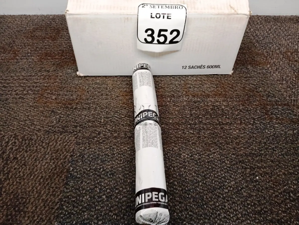LOTE 352 - 12 ADESIVOS POLIURETANO PU 40 CINZA SACHE 600ML MARCA UNIPEGA 600ML CADA. (NO ESTADO) ATENÇÃO! FAZER A VISITAÇÃO ANTES DE ARREMATAR, NÃO SABEMOS SE FUNCIONA. LEILÃO NÃO TEM GARANTIA E NEM DEVOLUÇÃO, SUJEITO A POSSÍVEIS AVARIAS VISÍVEIS/OCULTAS E/OU AUSÊNCIA DE COMPONENTES
