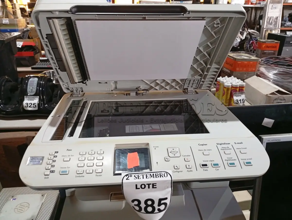 LOTE 385 - 01 IMPRESSORA MULTIFUNCIONAL COLORIDA MARCA HP MODELO CM2320NF. (NO ESTADO) ATENÇÃO! FAZER A VISITAÇÃO ANTES DE ARREMATAR, NÃO SABEMOS SE FUNCIONA. LEILÃO NÃO TEM GARANTIA E NEM DEVOLUÇÃO, SUJEITO A POSSÍVEIS AVARIAS VISÍVEIS/OCULTAS E/OU AUSÊNCIA DE COMPONENTES.