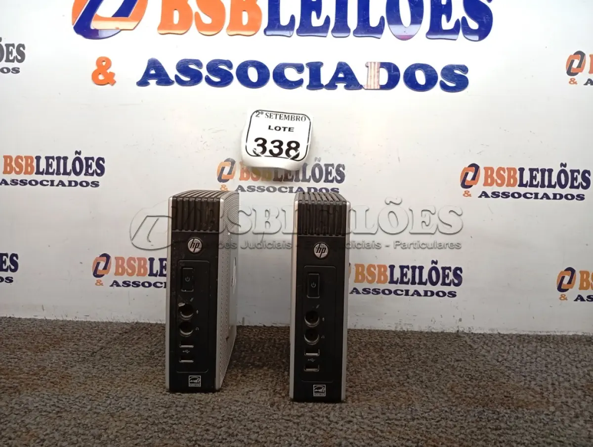 LOTE 338 - 02 MINI CPUS HP. (NO ESTADO) ATENÇÃO! FAZER A VISITAÇÃO ANTES DE ARREMATAR, NÃO SABEMOS SE FUNCIONA. LEILÃO NÃO TEM GARANTIA E NEM DEVOLUÇÃO, SUJEITO A POSSÍVEIS AVARIAS VISÍVEIS/OCULTAS E/OU AUSÊNCIA DE COMPONENTES.