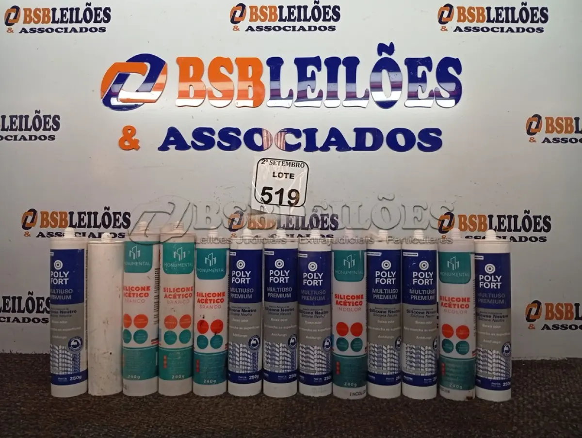 LOTE 519 - 13 TUBOS ADESIVOS E SELADORES/SELANTES/ADESIVOS MARCA E MODELOS DIVERSOS 240G CADA. (NO ESTADO) ATENÇÃO! FAZER A VISITAÇÃO ANTES DE ARREMATAR, NÃO SABEMOS SE FUNCIONA. LEILÃO NÃO TEM GARANTIA E NEM DEVOLUÇÃO, SUJEITO A POSSÍVEIS AVARIAS VISÍVEIS/OCULTAS E/OU AUSÊNCIA DE COMPONENTES.