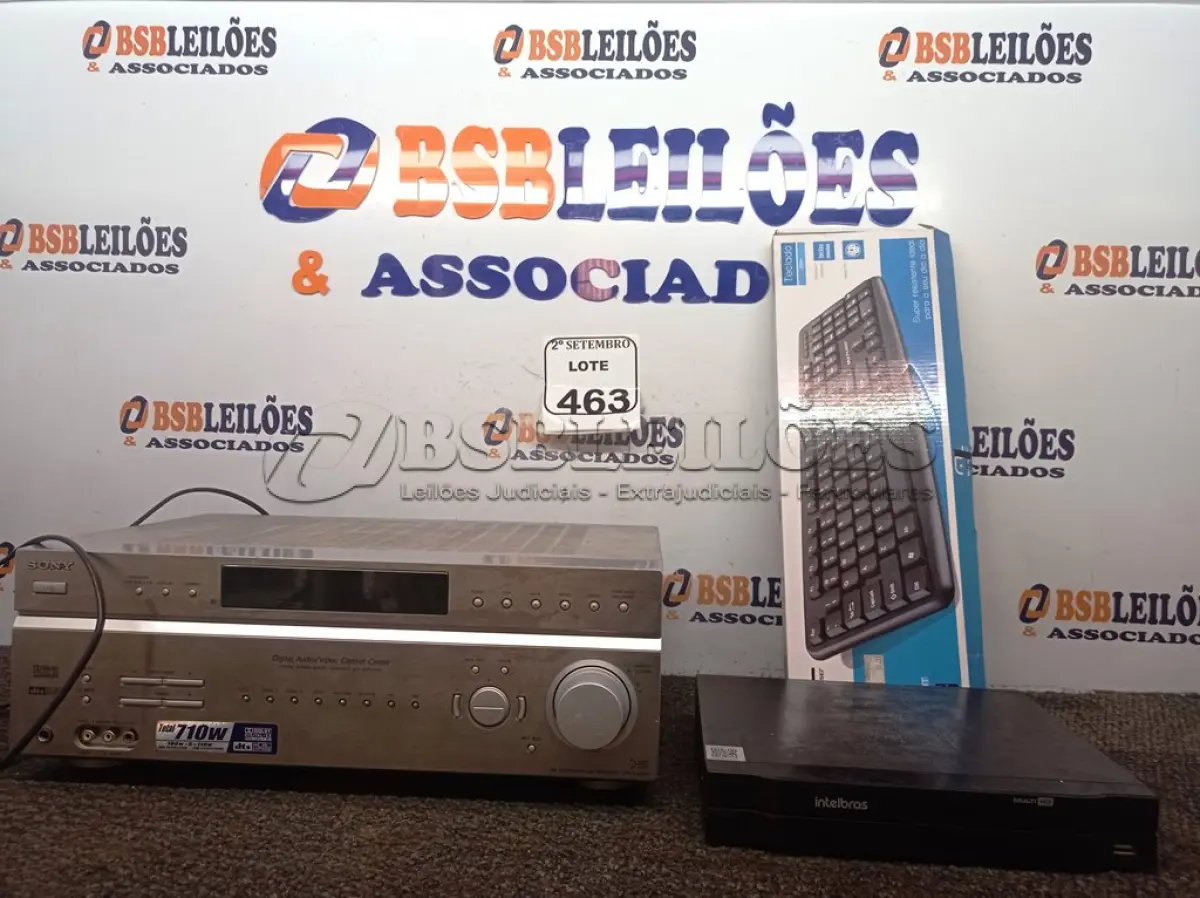 LOTE 463 - 01 RECEIVER SONY STEREO STR-K870P, 01 SUCATA DE DVR E 01 TECLADO. (NO ESTADO) ATENÇÃO! FAZER A VISITAÇÃO ANTES DE ARREMATAR, NÃO SABEMOS SE FUNCIONA. LEILÃO NÃO TEM GARANTIA E NEM DEVOLUÇÃO, SUJEITO A POSSÍVEIS AVARIAS VISÍVEIS/OCULTAS E/OU AUSÊNCIA DE COMPONENTES.