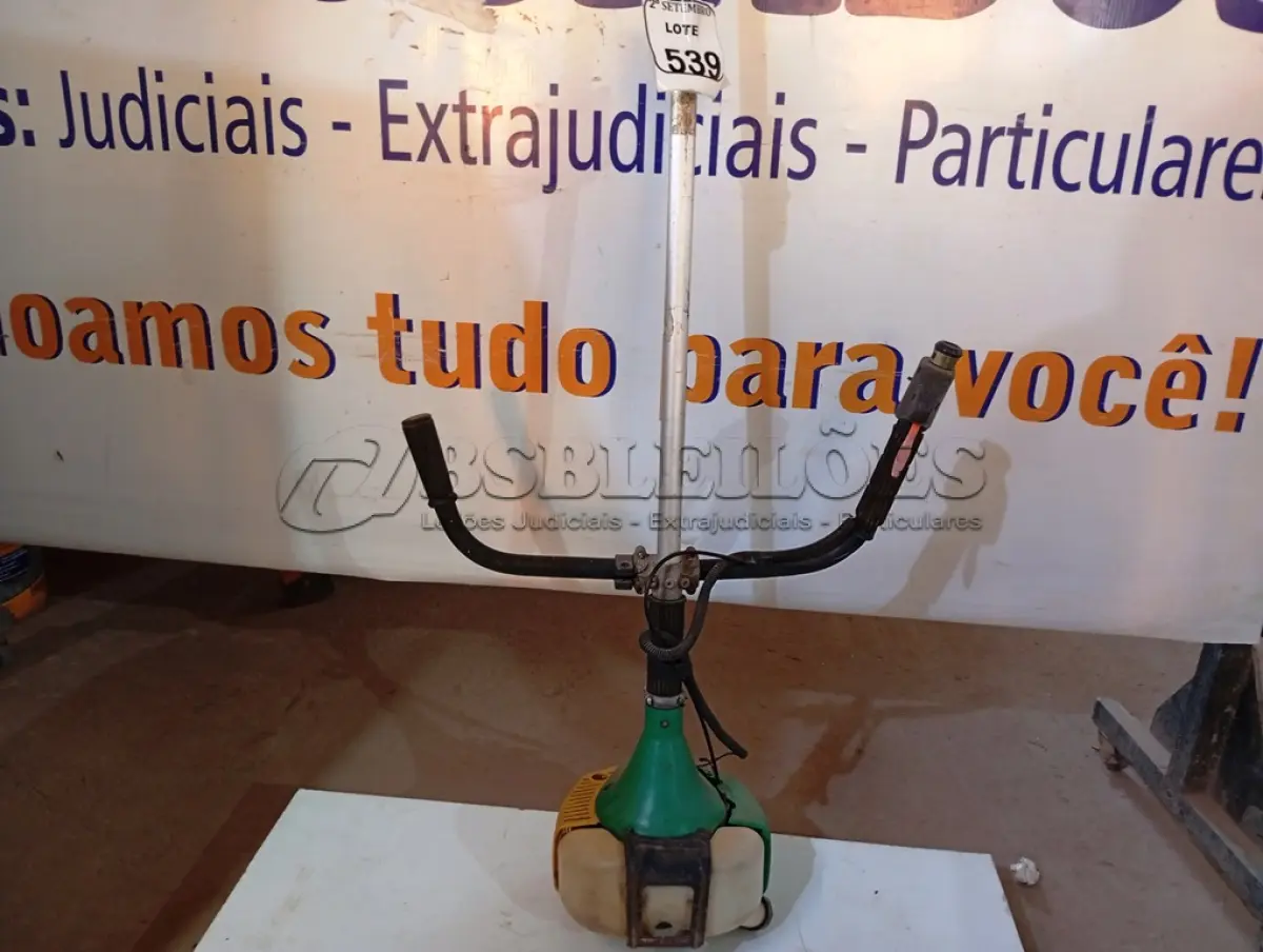 LOTE 539 - 01 ROÇADEIRA A GASOLINA MARCA GARTHEN MOD: CG420. (NO ESTADO) ATENÇÃO! FAZER A VISITAÇÃO ANTES DE ARREMATAR, NÃO SABEMOS SE FUNCIONA. LEILÃO NÃO TEM GARANTIA E NEM DEVOLUÇÃO, SUJEITO A POSSÍVEIS AVARIAS VISÍVEIS/OCULTAS E/OU AUSÊNCIA DE COMPONENTES.
