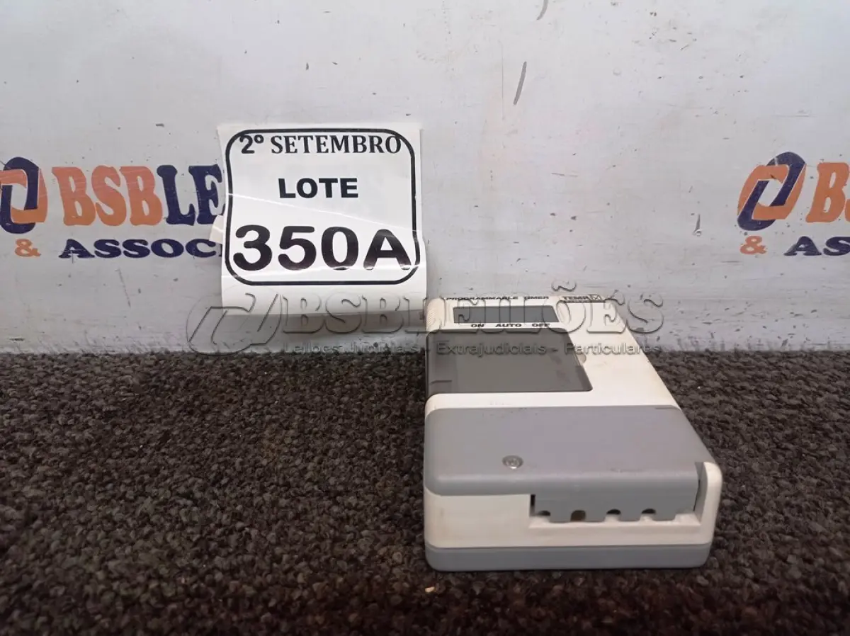 LOTE 350 - 01 TIMER PROGRAMÁVEL. (NO ESTADO) ATENÇÃO! FAZER A VISITAÇÃO ANTES DE ARREMATAR, NÃO SABEMOS SE FUNCIONA. LEILÃO NÃO TEM GARANTIA E NEM DEVOLUÇÃO, SUJEITO A POSSÍVEIS AVARIAS VISÍVEIS/OCULTAS E/OU AUSÊNCIA DE COMPONENTES.