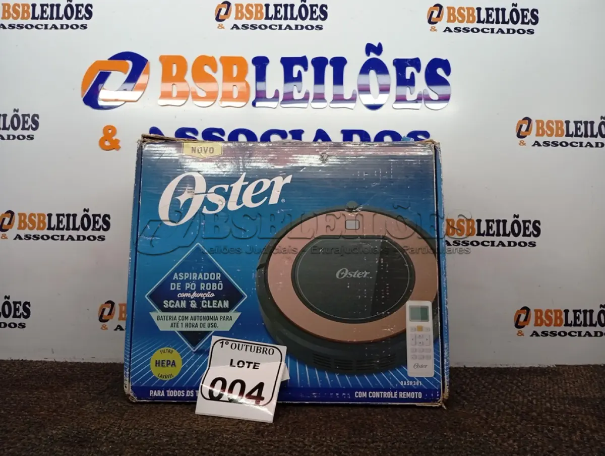 LOTE 004 - 01 ASPIRADOR ROBÔ. (NO ESTADO) ATENÇÃO! FAZER A VISITAÇÃO ANTES DE ARREMATAR, NÃO SABEMOS SE FUNCIONA. LEILÃO NÃO TEM GARANTIA E NEM DEVOLUÇÃO, SUJEITO A POSSÍVEIS AVARIAS VISÍVEIS/OCULTAS E/OU AUSÊNCIA DE COMPONENTES.