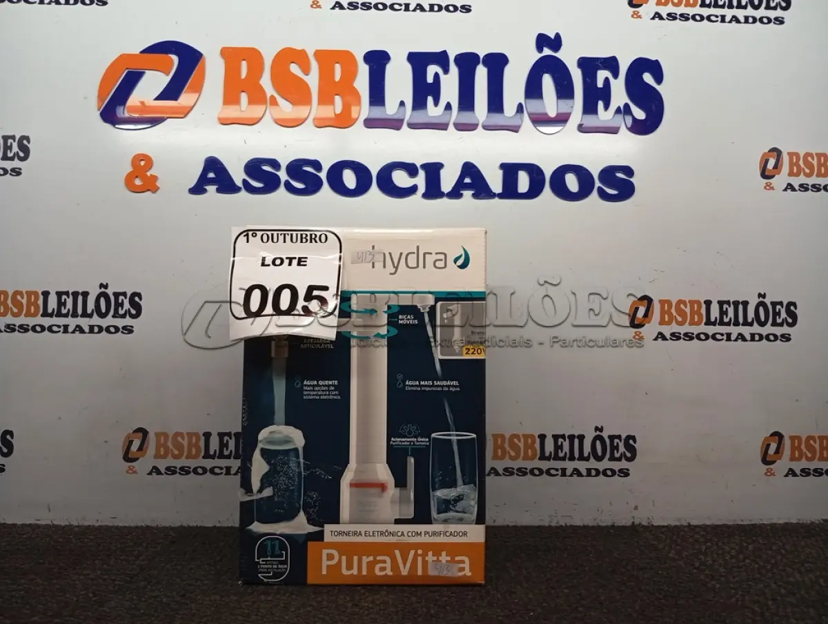 LOTE 005 - 01 TORNEIRA ELETRÔNICA PURA VITTA 220V ÁGUA QUENTE (NOVA). (NO ESTADO) ATENÇÃO! FAZER A VISITAÇÃO ANTES DE ARREMATAR, NÃO SABEMOS SE FUNCIONA. LEILÃO NÃO TEM GARANTIA E NEM DEVOLUÇÃO, SUJEITO A POSSÍVEIS AVARIAS VISÍVEIS/OCULTAS E/OU AUSÊNCIA DE COMPONENTES.