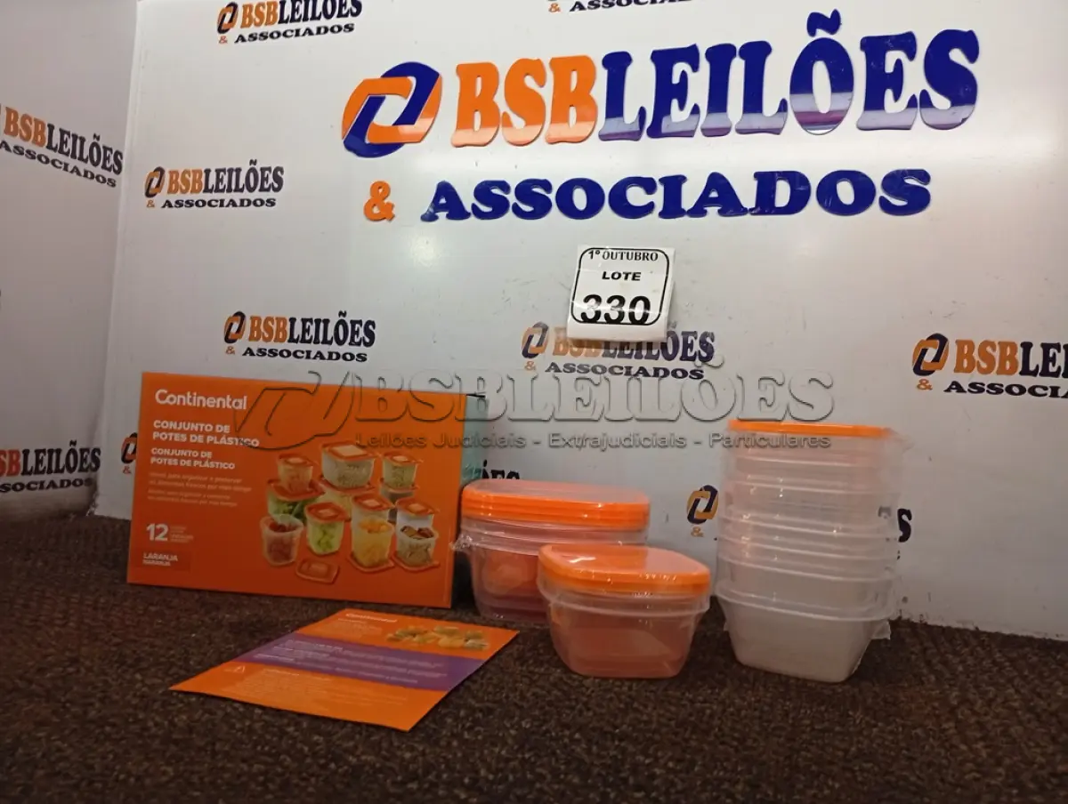 LOTE 330 - 01 CONJUNTO DE POTES DE PLÁSTICO C/ 12 UNIDADES (NOVO). (NO ESTADO) ATENÇÃO! FAZER A VISITAÇÃO ANTES DE ARREMATAR, NÃO SABEMOS SE FUNCIONA. LEILÃO NÃO TEM GARANTIA E NEM DEVOLUÇÃO, SUJEITO A POSSÍVEIS AVARIAS VISÍVEIS/OCULTAS E/OU AUSÊNCIA DE COMPONENTES.