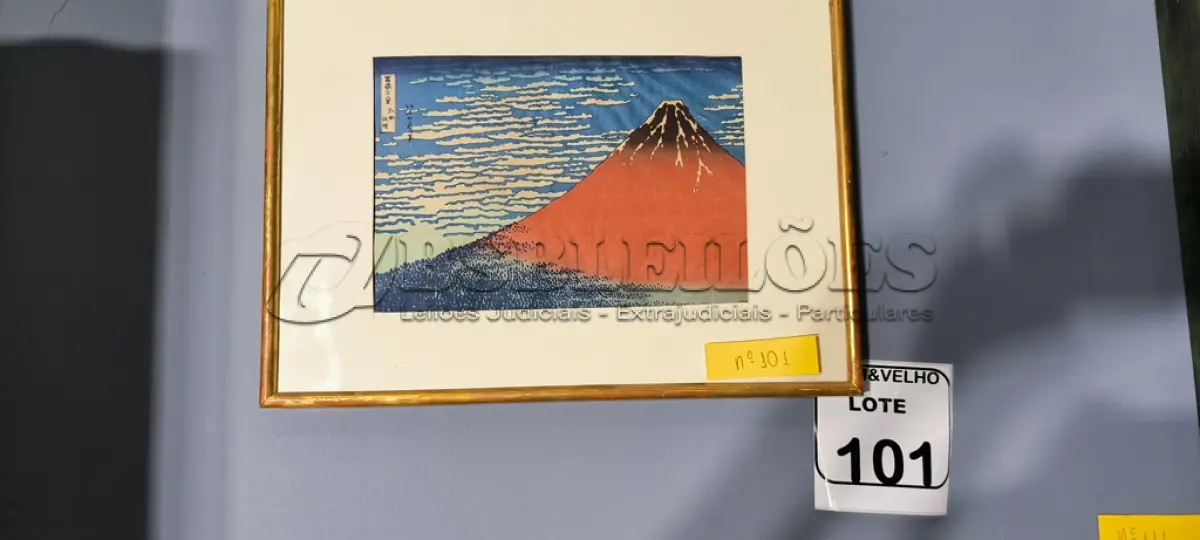 LOTE 101 - 01 KATSUSHIKA HOKUSAI FUJI. (NO ESTADO)