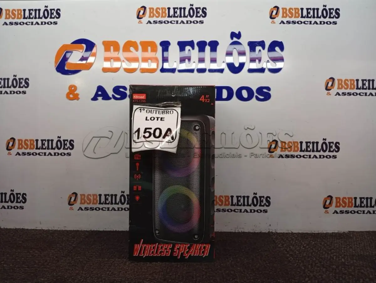 LOTE 150 - 01 CAIXA DE SOM KBROAD MODELO  KTS-1266(NOVO). (NO ESTADO) ATENÇÃO! FAZER A VISITAÇÃO ANTES DE ARREMATAR, NÃO SABEMOS SE FUNCIONA. LEILÃO NÃO TEM GARANTIA E NEM DEVOLUÇÃO, SUJEITO A POSSÍVEIS AVARIAS VISÍVEIS/OCULTAS E/OU AUSÊNCIA DE COMPONENTES.