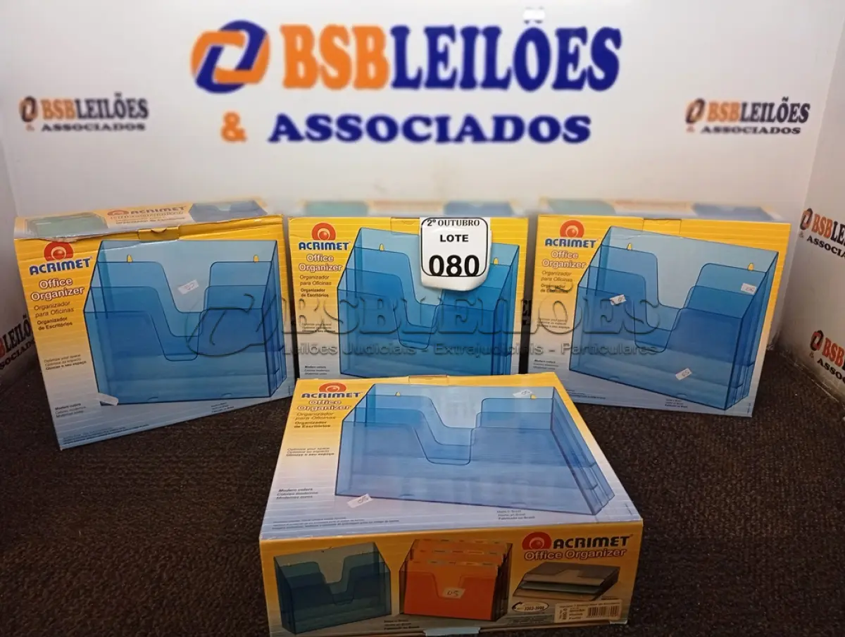 LOTE 080 - 04 ORGANIZADORES DE PAPEL. (NO ESTADO) ATENÇÃO! FAZER A VISITAÇÃO ANTES DE ARREMATAR, NÃO SABEMOS SE FUNCIONA. LEILÃO NÃO TEM GARANTIA E NEM DEVOLUÇÃO, SUJEITO A POSSÍVEIS AVARIAS VISÍVEIS/OCULTAS E/OU AUSÊNCIA DE COMPONENTES.