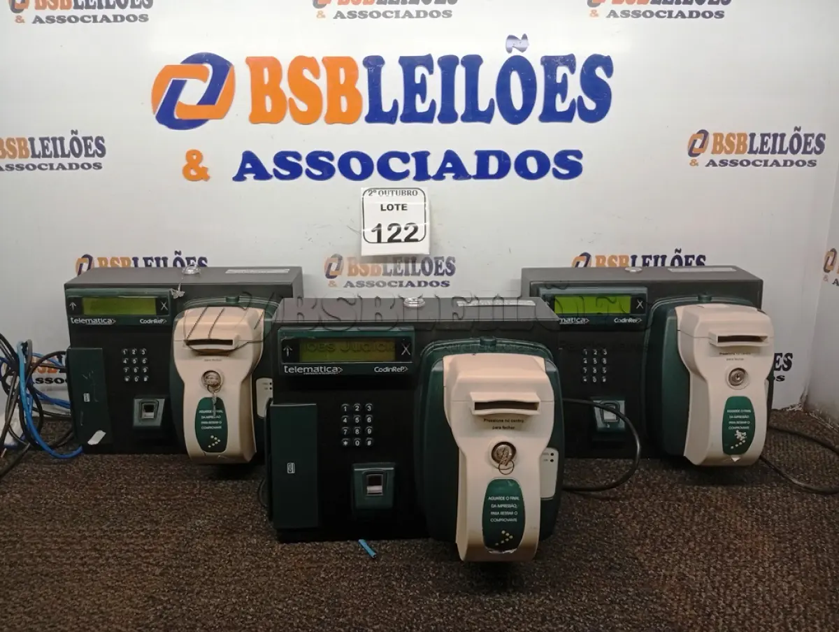 LOTE 122 - 03 RELÓGIOS DE PONTO MARCA CONDINREP. (NO ESTADO) ATENÇÃO! FAZER A VISITAÇÃO ANTES DE ARREMATAR, NÃO SABEMOS SE FUNCIONA. LEILÃO NÃO TEM GARANTIA E NEM DEVOLUÇÃO, SUJEITO A POSSÍVEIS AVARIAS VISÍVEIS/OCULTAS E/OU AUSÊNCIA DE COMPONENTES.