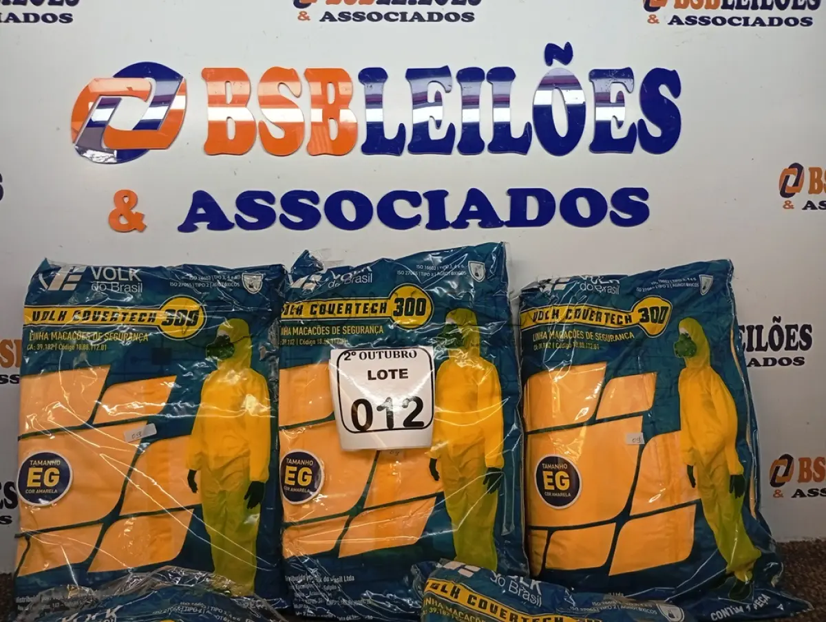 LOTE 012 - 05 MACACÕES DE SEGURANÇAS TAMANHO EXTRA G. (NO ESTADO) ATENÇÃO! FAZER A VISITAÇÃO ANTES DE ARREMATAR, NÃO SABEMOS SE FUNCIONA. LEILÃO NÃO TEM GARANTIA E NEM DEVOLUÇÃO, SUJEITO A POSSÍVEIS AVARIAS VISÍVEIS/OCULTAS E/OU AUSÊNCIA DE COMPONENTES.