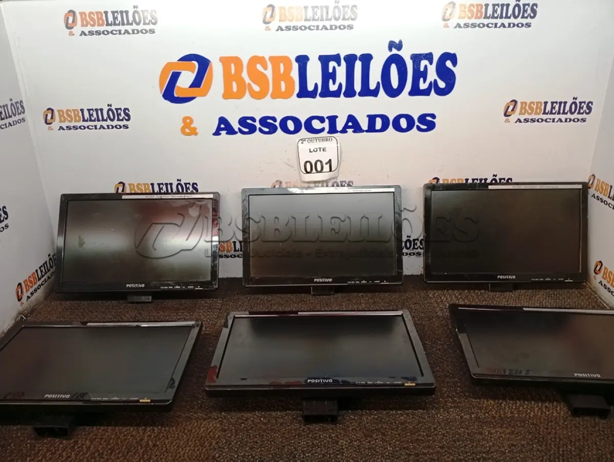 LOTE 001 - 06 MONITORES MARCAS E MODELOS DIVERSOS.  (NO ESTADO) ATENÇÃO! FAZER A VISITAÇÃO ANTES DE ARREMATAR, NÃO SABEMOS SE FUNCIONA. LEILÃO NÃO TEM GARANTIA E NEM DEVOLUÇÃO, SUJEITO A POSSÍVEIS AVARIAS VISÍVEIS/OCULTAS E/OU AUSÊNCIA DE COMPONENTES.