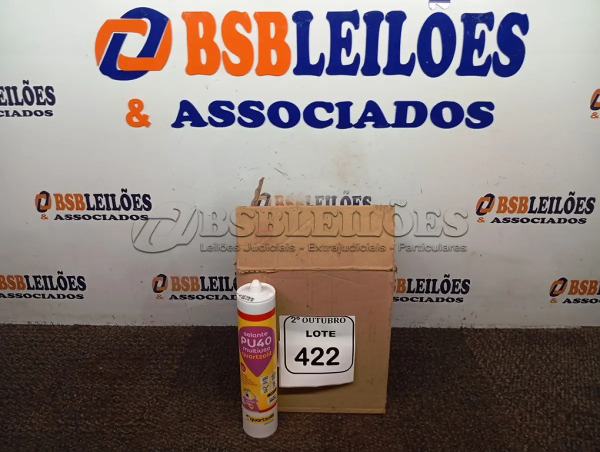 LOTE 422 - 12 SELANTES PU40 MULTIUSO QUARTZOLIT 360G. (NO ESTADO) ATENÇÃO! FAZER A VISITAÇÃO ANTES DE ARREMATAR, NÃO SABEMOS SE FUNCIONA. LEILÃO NÃO TEM GARANTIA E NEM DEVOLUÇÃO, SUJEITO A POSSÍVEIS AVARIAS VISÍVEIS/OCULTAS E/OU AUSÊNCIA DE COMPONENTES.