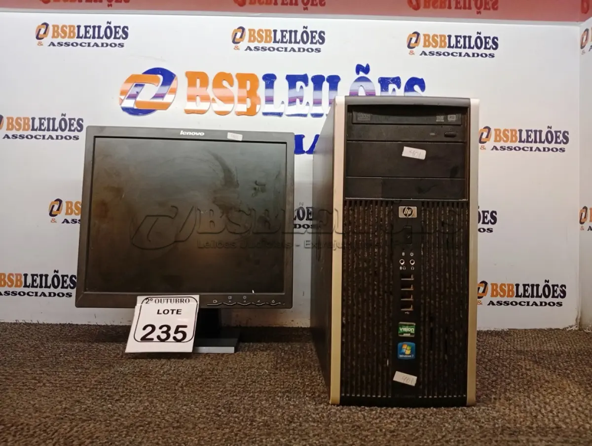 LOTE 235 - 01 CPU E 01 MONITOR. (NO ESTADO) ATENÇÃO! FAZER A VISITAÇÃO ANTES DE ARREMATAR, NÃO SABEMOS SE FUNCIONA. LEILÃO NÃO TEM GARANTIA E NEM DEVOLUÇÃO, SUJEITO A POSSÍVEIS AVARIAS VISÍVEIS/OCULTAS E/OU AUSÊNCIA DE COMPONENTES.